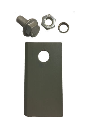 Nóż kpl VARI /nóż,śruba,tulejka,nakrętka/ dł.89